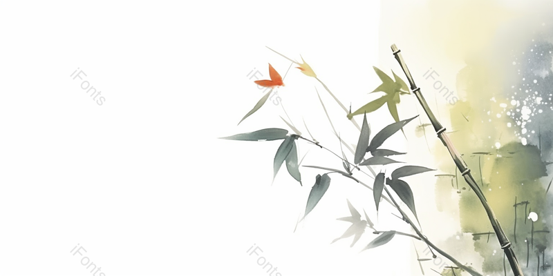 中国传统竹子元素插画背景,插画/手绘图,插画/手绘图库,插画/手绘图下载,插画/手绘